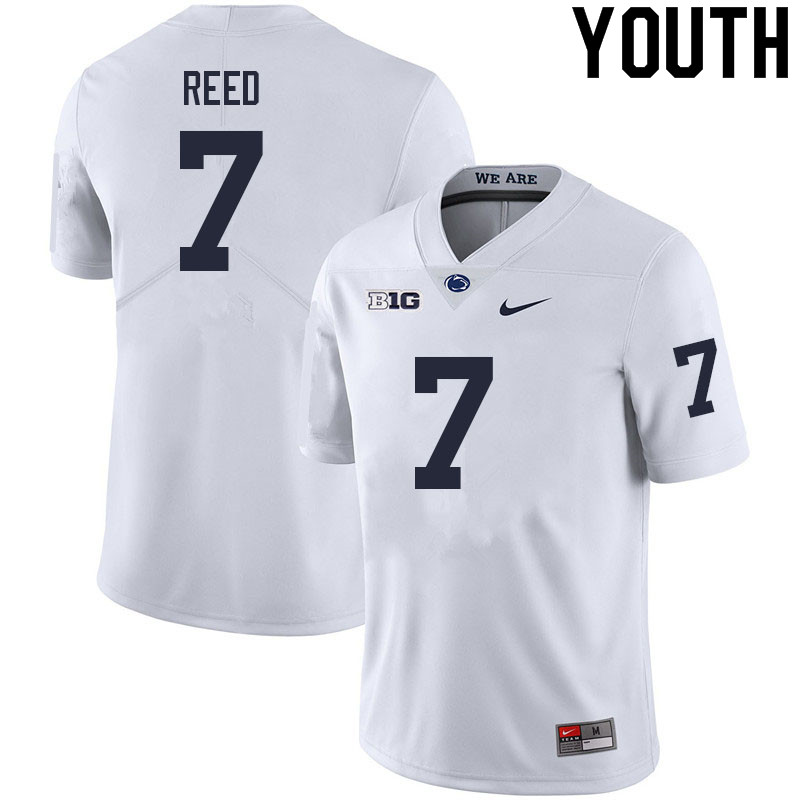 NCAA Nike Youth Penn State Nittany Lions Jaylen Reed #7 College Football Authentic White Stitched Jersey VYK8598BF